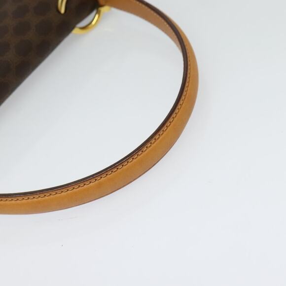 CELINE Macadam Canvas Hand Bag Pvc Leather Brown Gold - Picture 7 of 13